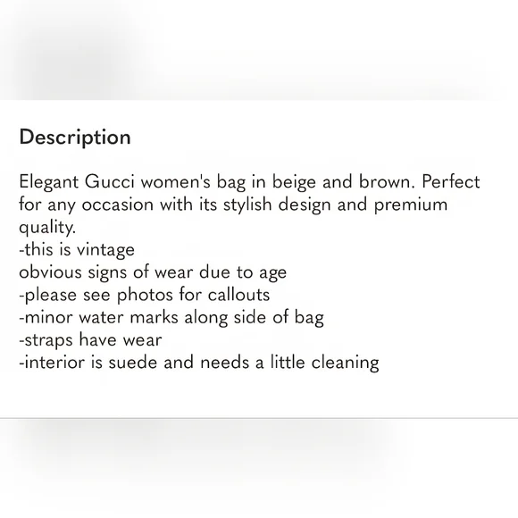 Gucci Plus Vintage Beige and Tan Crossbody Bag GUC with COA - Picture 2 of 11